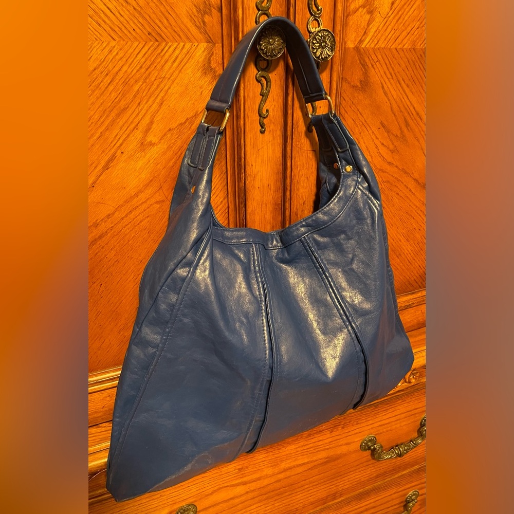 Purse Faux Leather Royal Blue